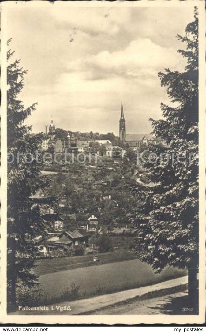 Falkenstein Vogtland Teilansicht Kirche