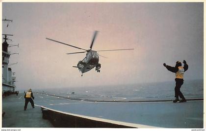 Falkland Islands - Falklands Task Force - Flagging down a Royal Navy Sea King helicopter - Publ. Prescott-Pickup & Co. 6