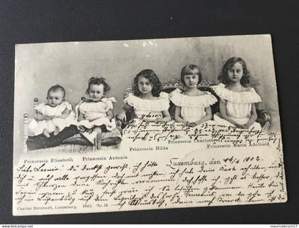 Luxembourg carte postale princesses Adel royalty