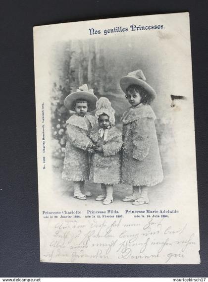 Luxembourg carte postale princesses Adel royalty