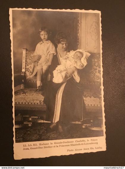 Luxembourg carte postale famille grand-ducale Adel royalty