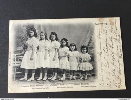 Luxembourg carte postale princesses Adel royalty