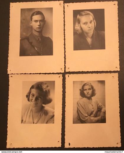 Luxembourg carte famille grand-ducale Adel royalty photo x4