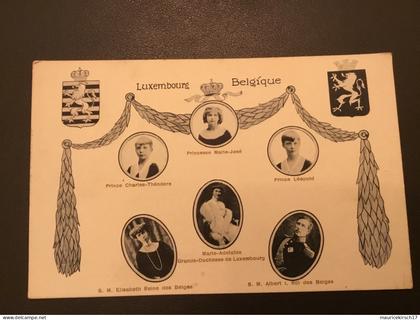 Luxembourg carte postale famille grand-ducale Adel royalty