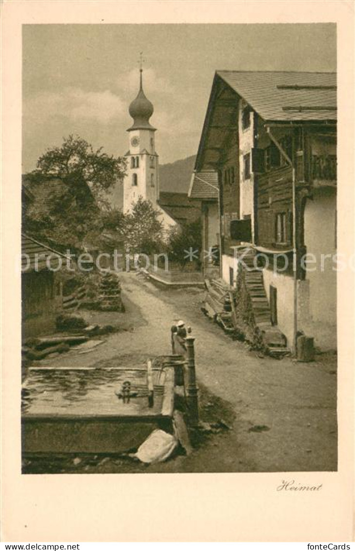 Fanas GR Ortsmotiv mit Kirche