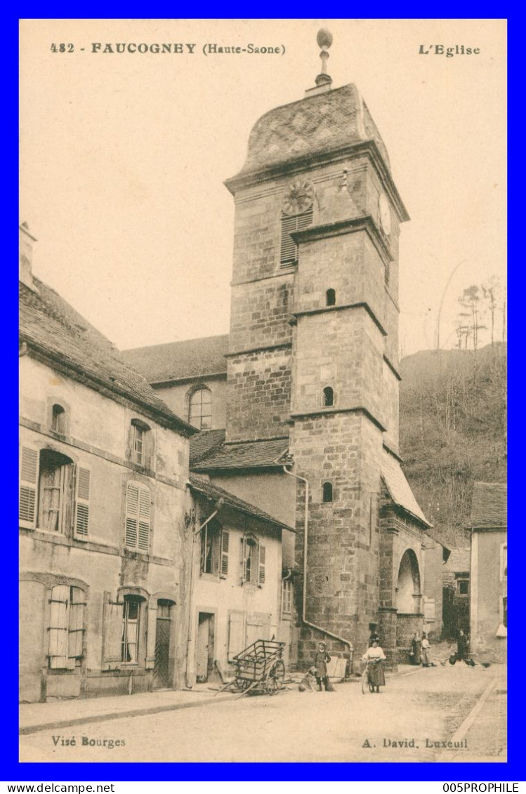 FAUCOGNEY * L'EGLISE * ANIMEE * 482 * EDIT DAVID