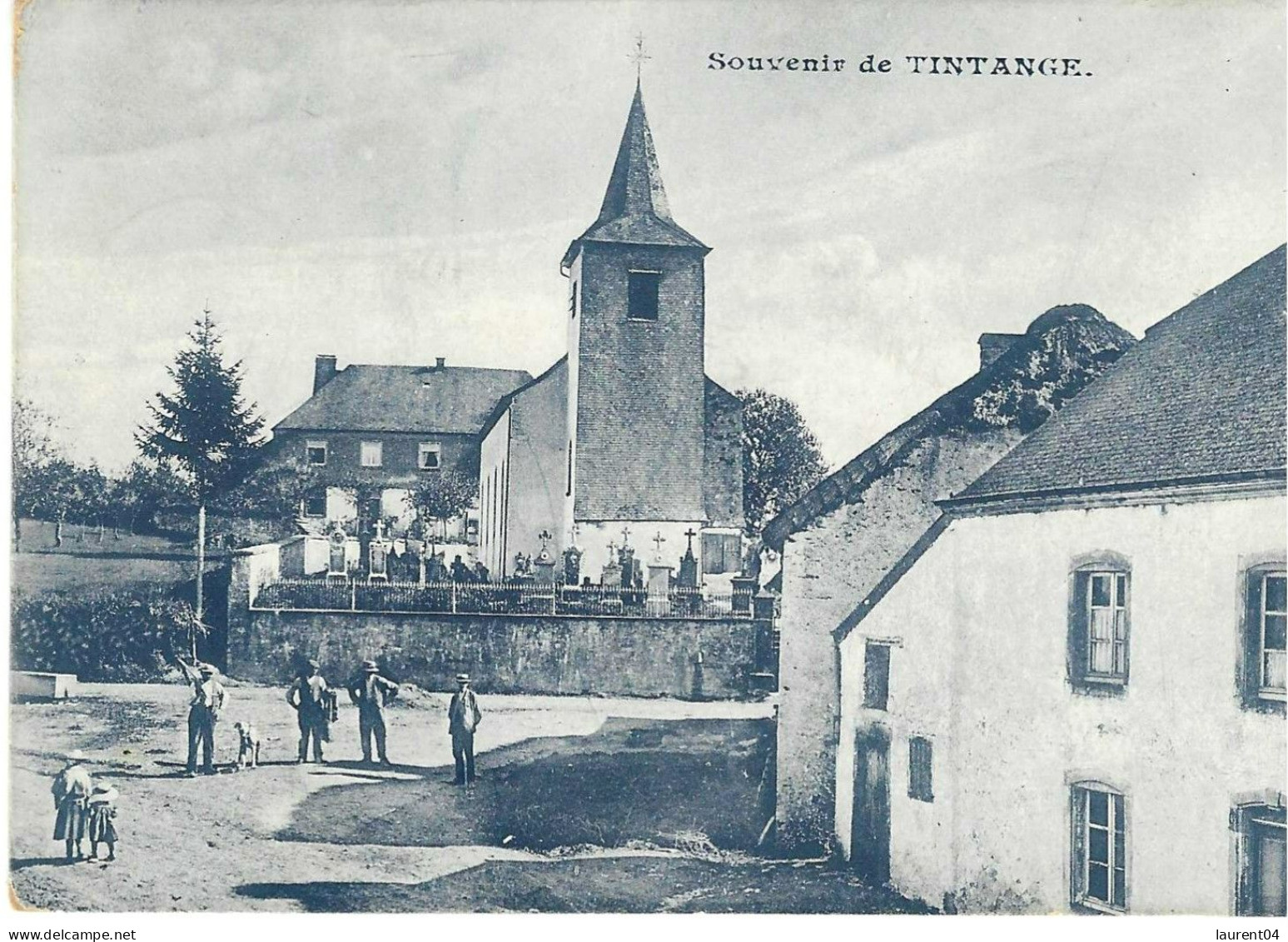 FAUVILLIERS. TINTANGE.  SOUVENIR DE TINTANGE.  BELLE ANIMATION.