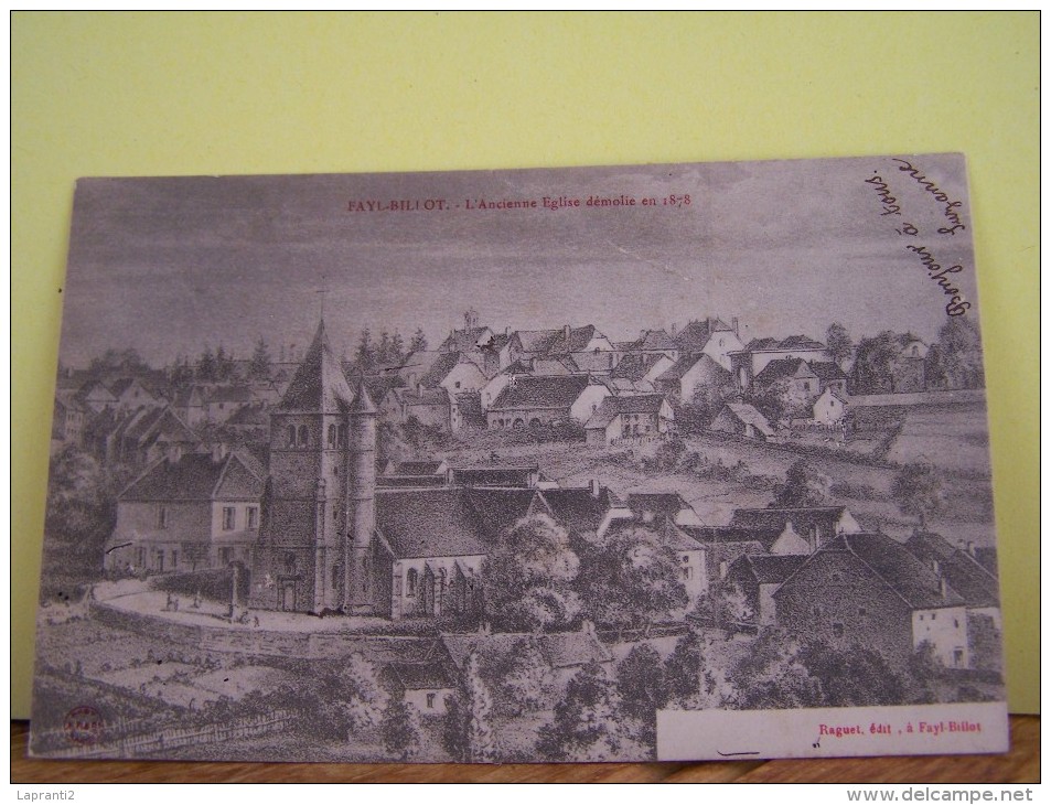 FAYL-BILLOT (HAUTE MARNE)  L'ANCIENNE EGLISE DEMOLIE EN 1878