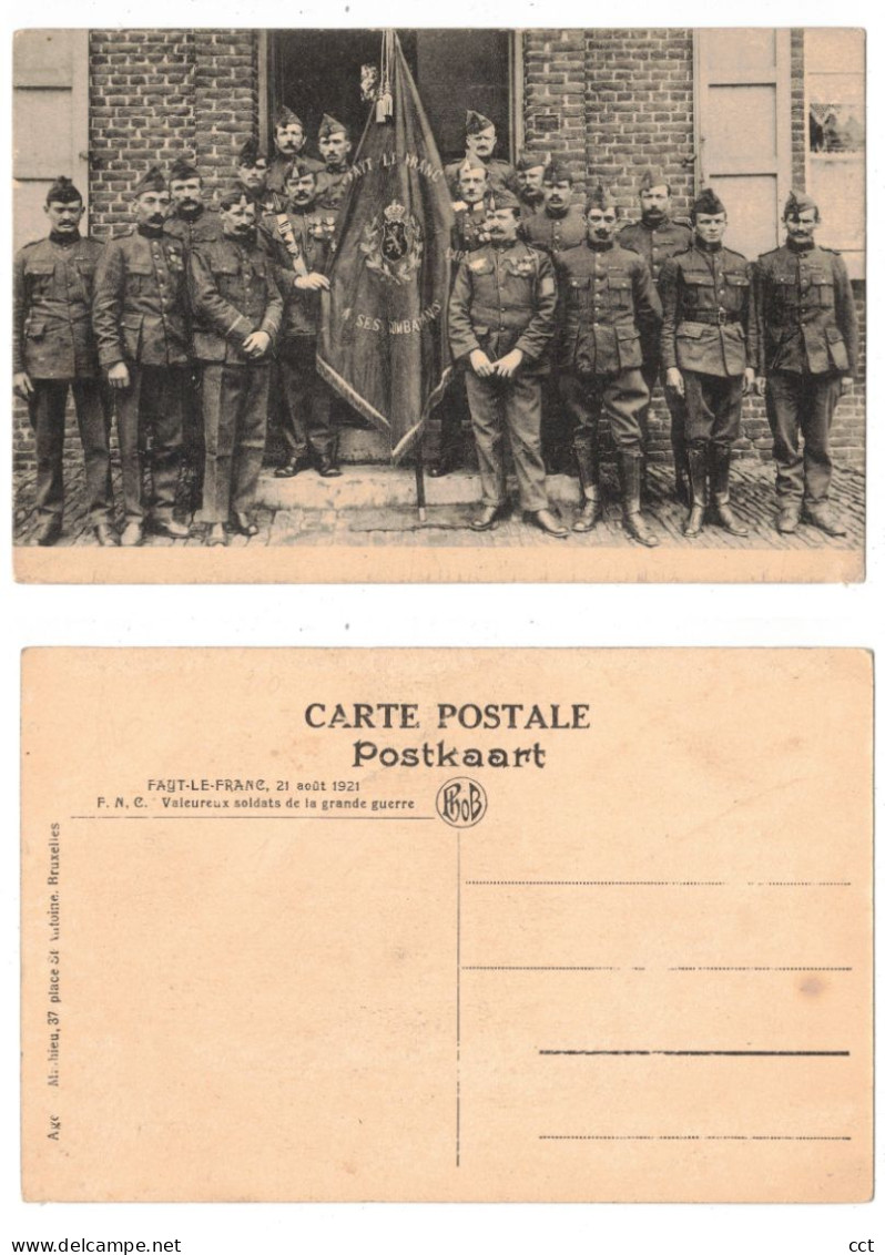 Fayt-le-Franc  Honnelles  F.N.C. Valeureux soldats de la grande guerre 21 août 1921