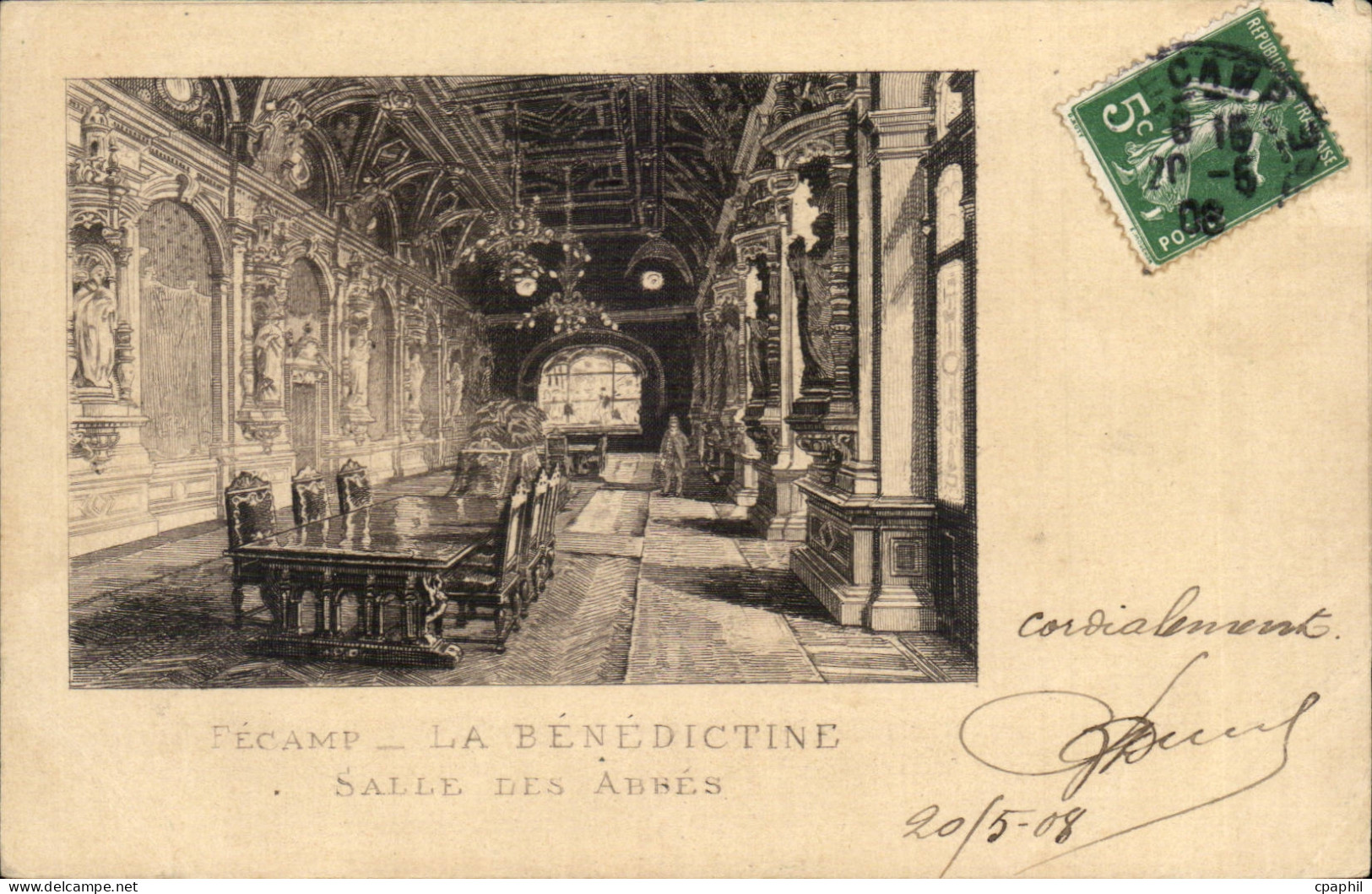 Fecamp - La Benedictine - Salle des Abbes - CPA