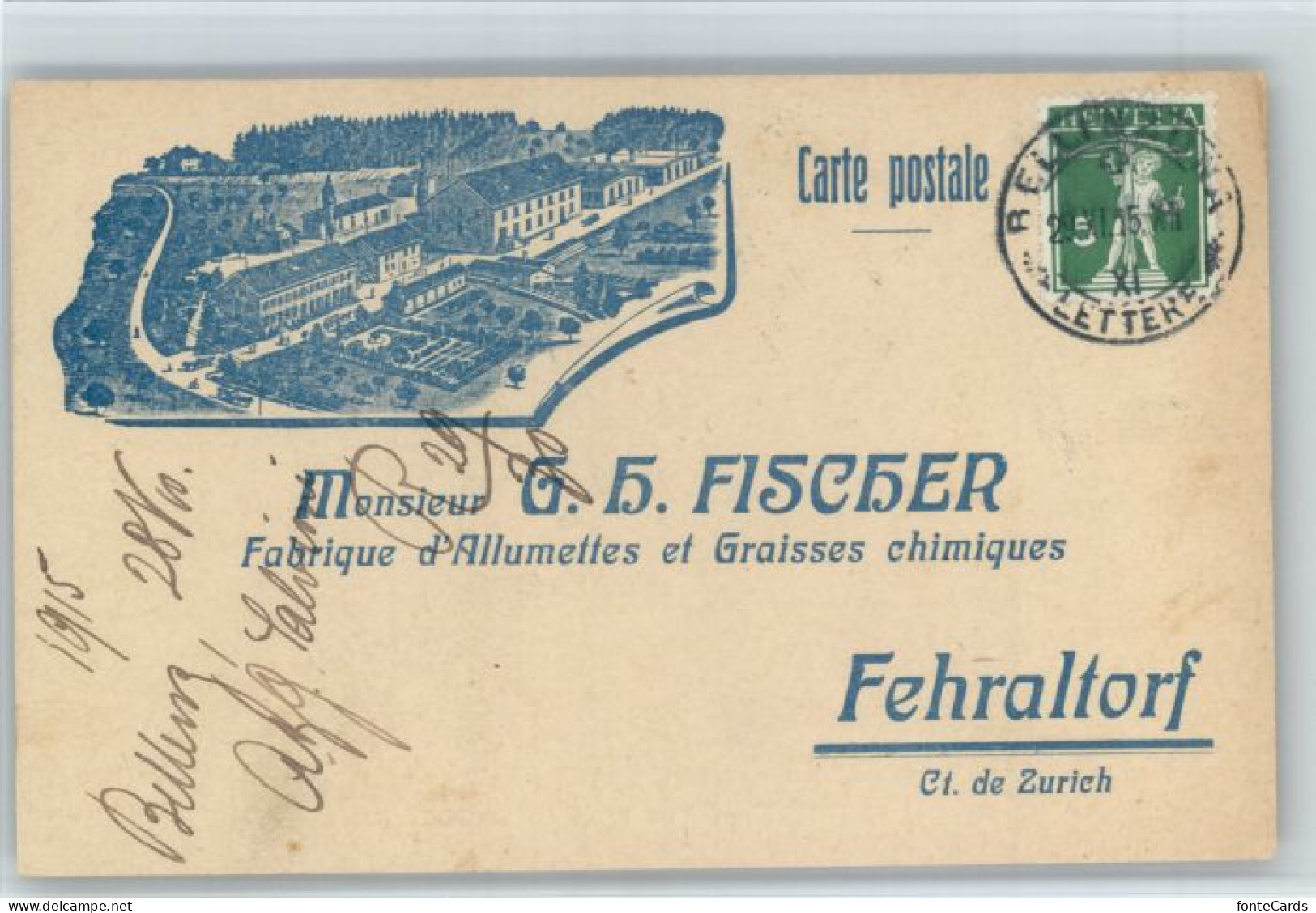 Fehraltorf Herrn G H Fischer Chemische Zuend Fettwaren Fabrik