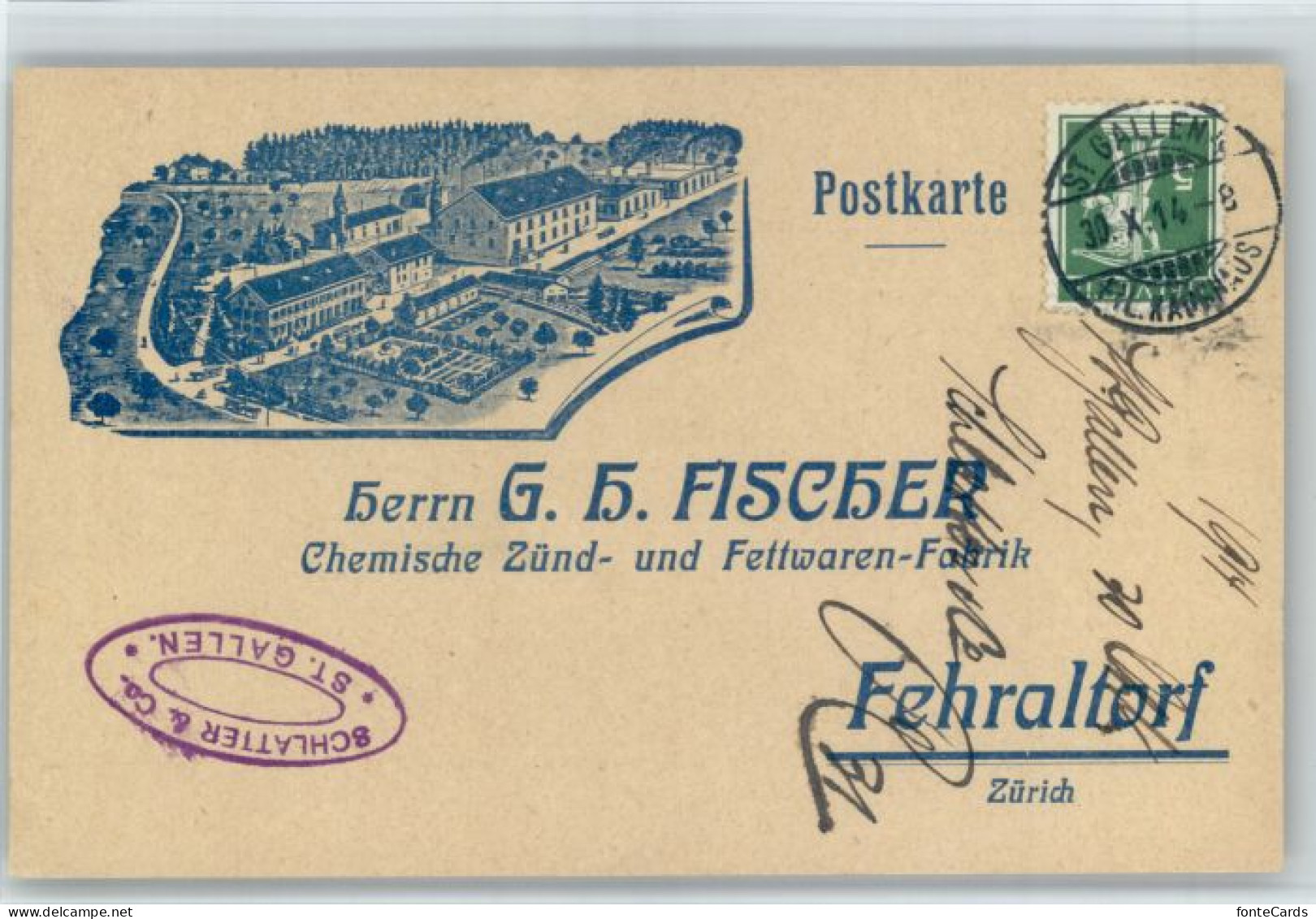 Fehraltorf Herrn G H Fischer Chemische Zuend Fettwaren Fabrik