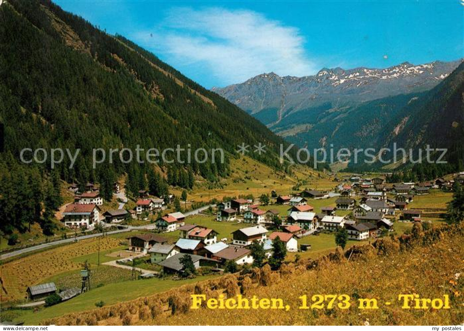 Feichten Kaunertal Ansicht mit Freizeitzentrum Alpenpanorama