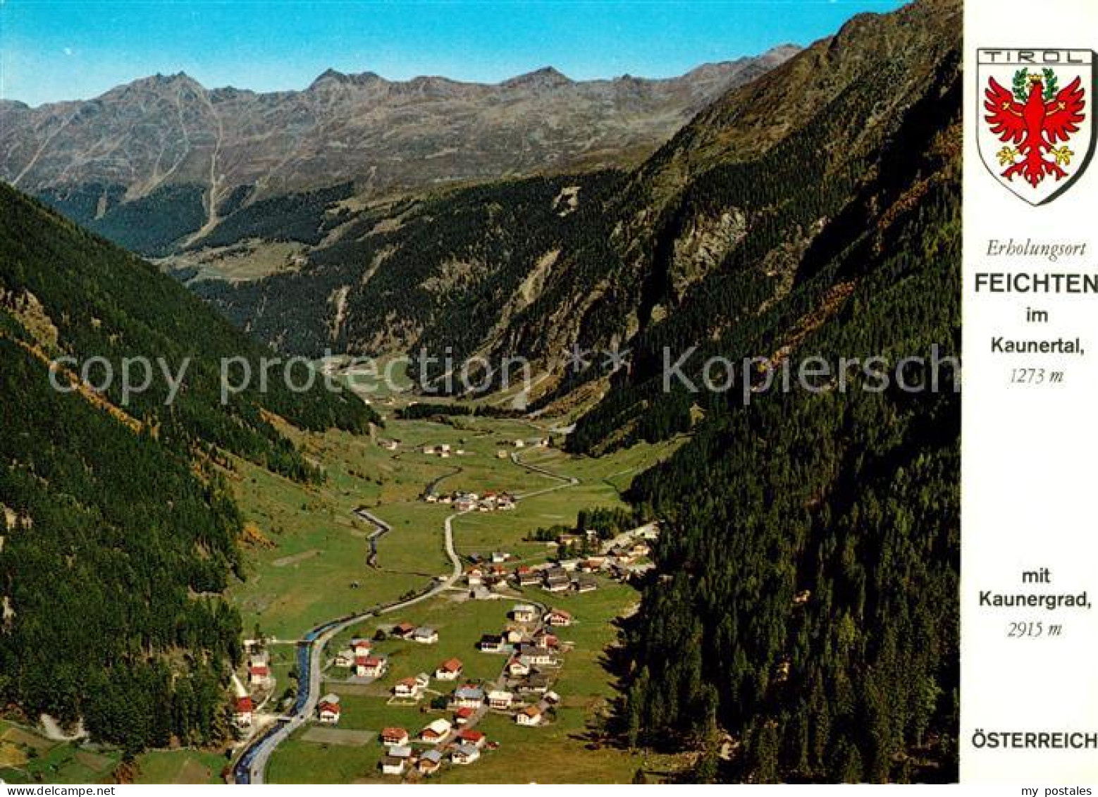 Feichten Kaunertal Fliegeraufnahme Kaunergrat