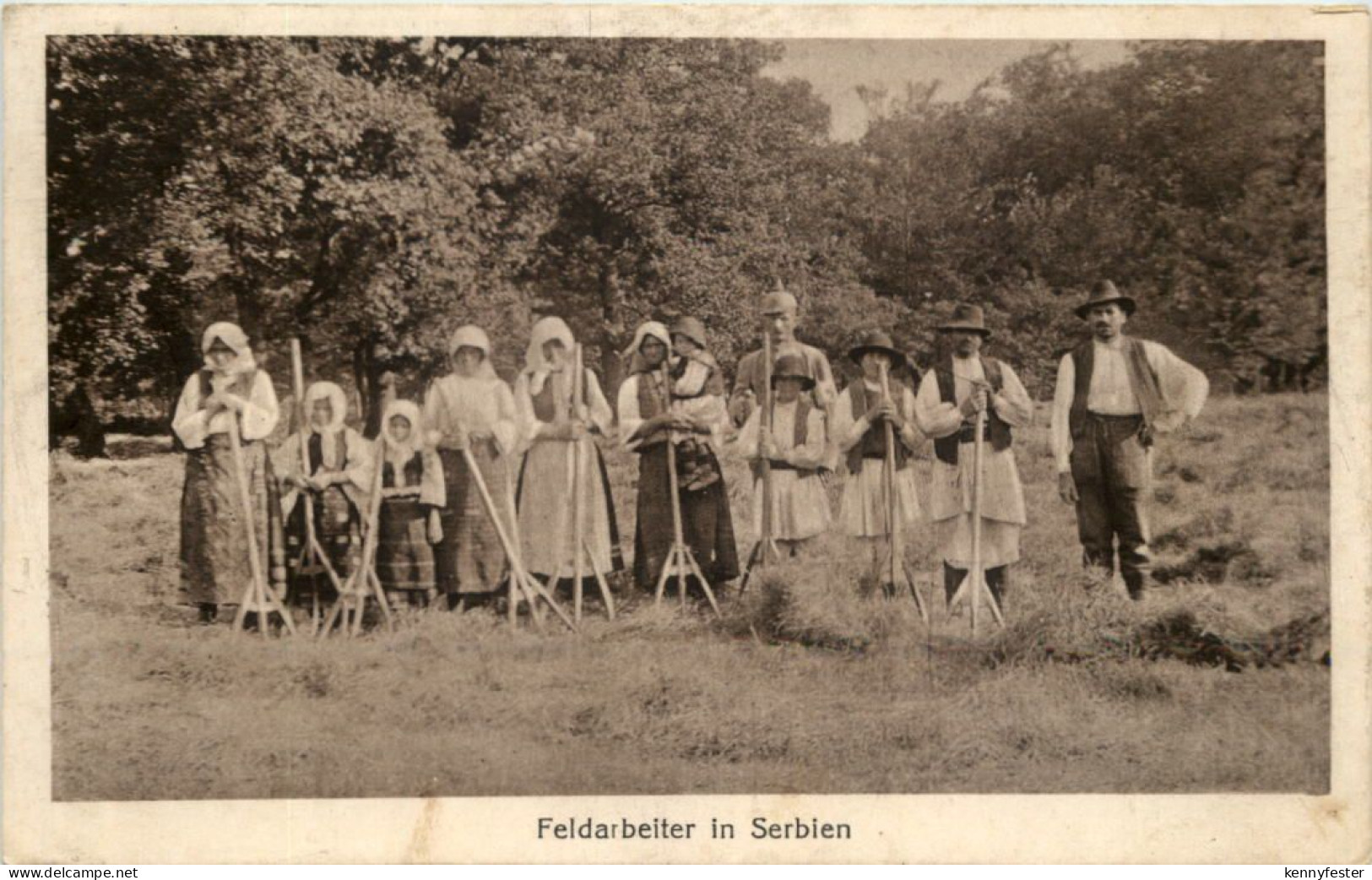 Feldarbeiter in Serbien - Feldpost