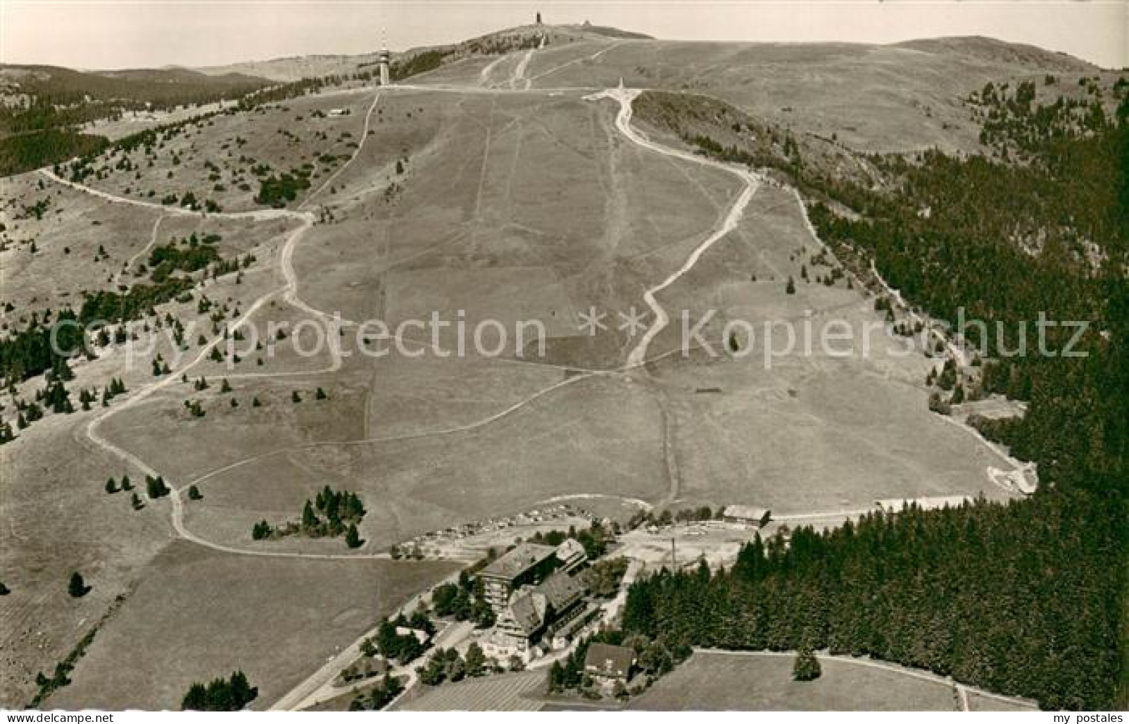 Feldberg 1450m Schwarzwald Fliegeraufnahme Feldberger Hof m. Feldberg