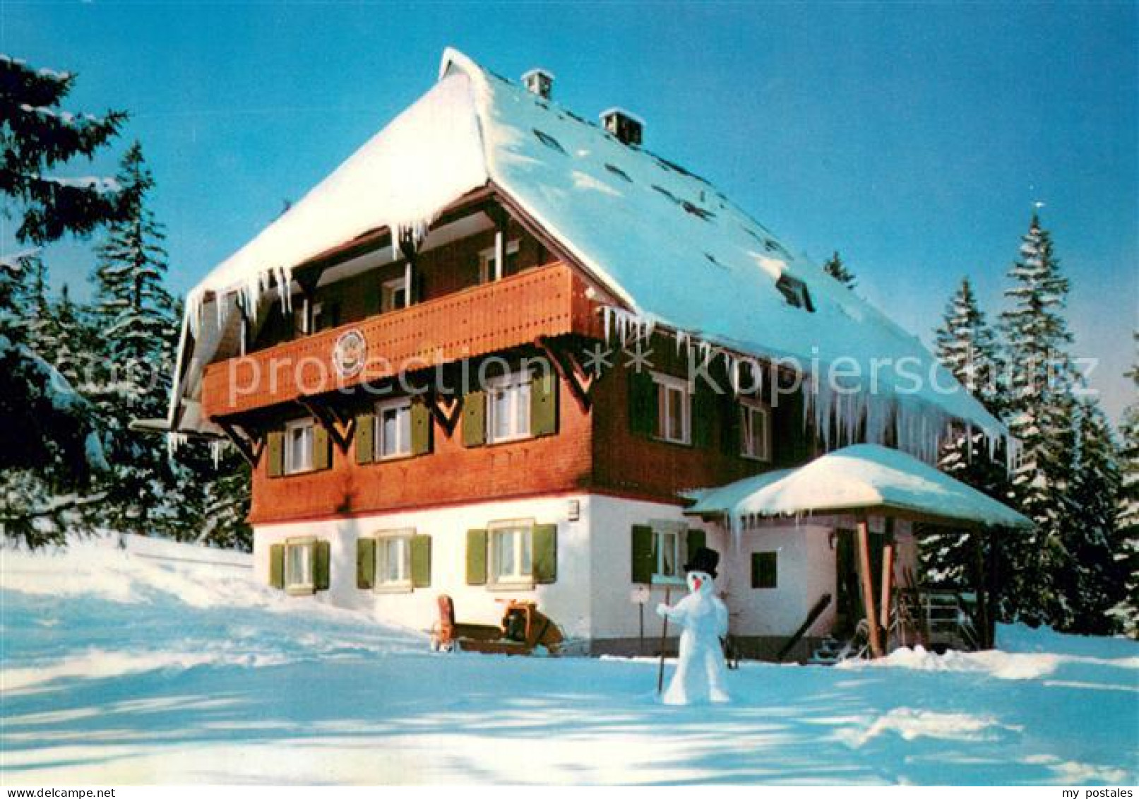Feldberg 1450m Schwarzwald Naturfreundehaus am Feldberg im Winter