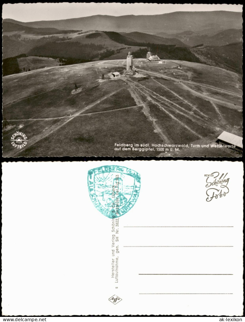 Feldberg (Schwarzwald) Luftbild Feldberg (1500m) Schwarzwald 1962