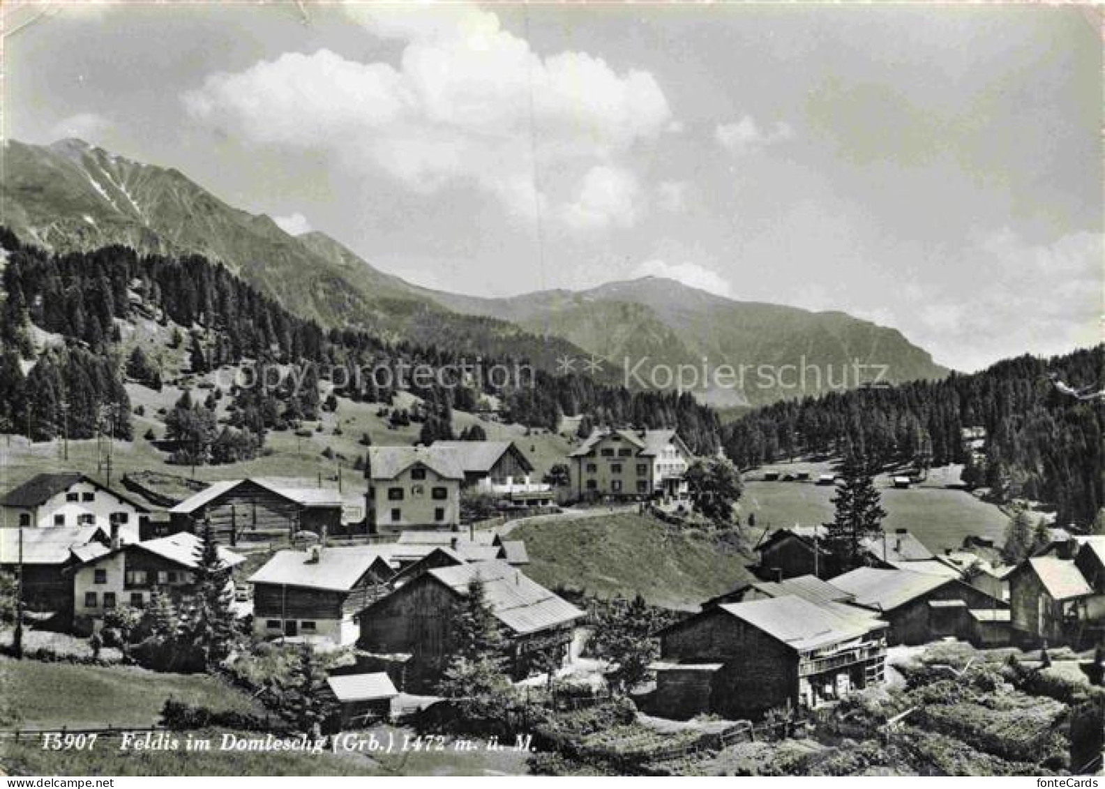 Feldis Veulden Hinterrhein GR Panorama Domleschg