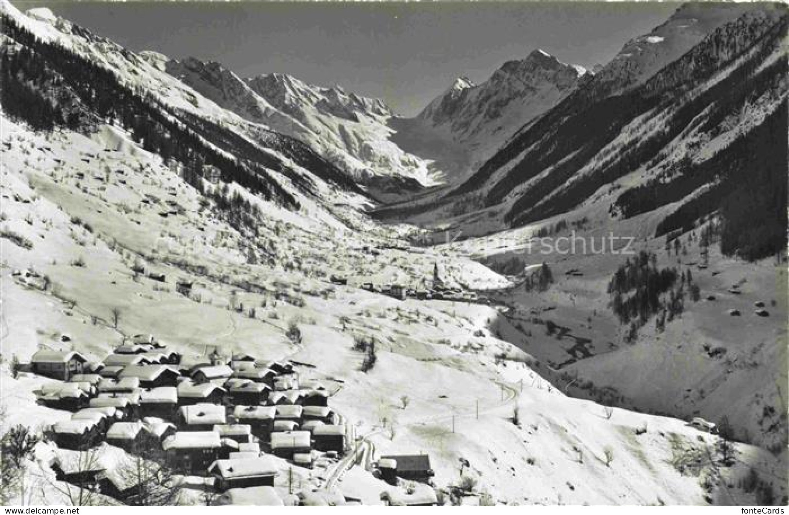 Ferden Loetschental Raron VS Ferden Kippel Loetschenluecke Bergtal Winter Schnee