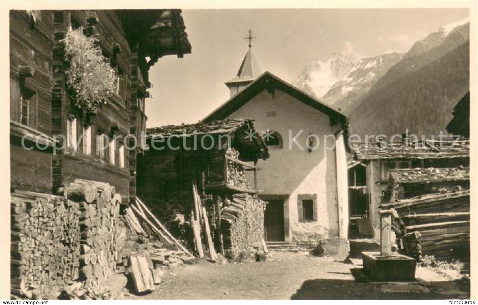Ferden VS in Loetschen mit Bietschhorn