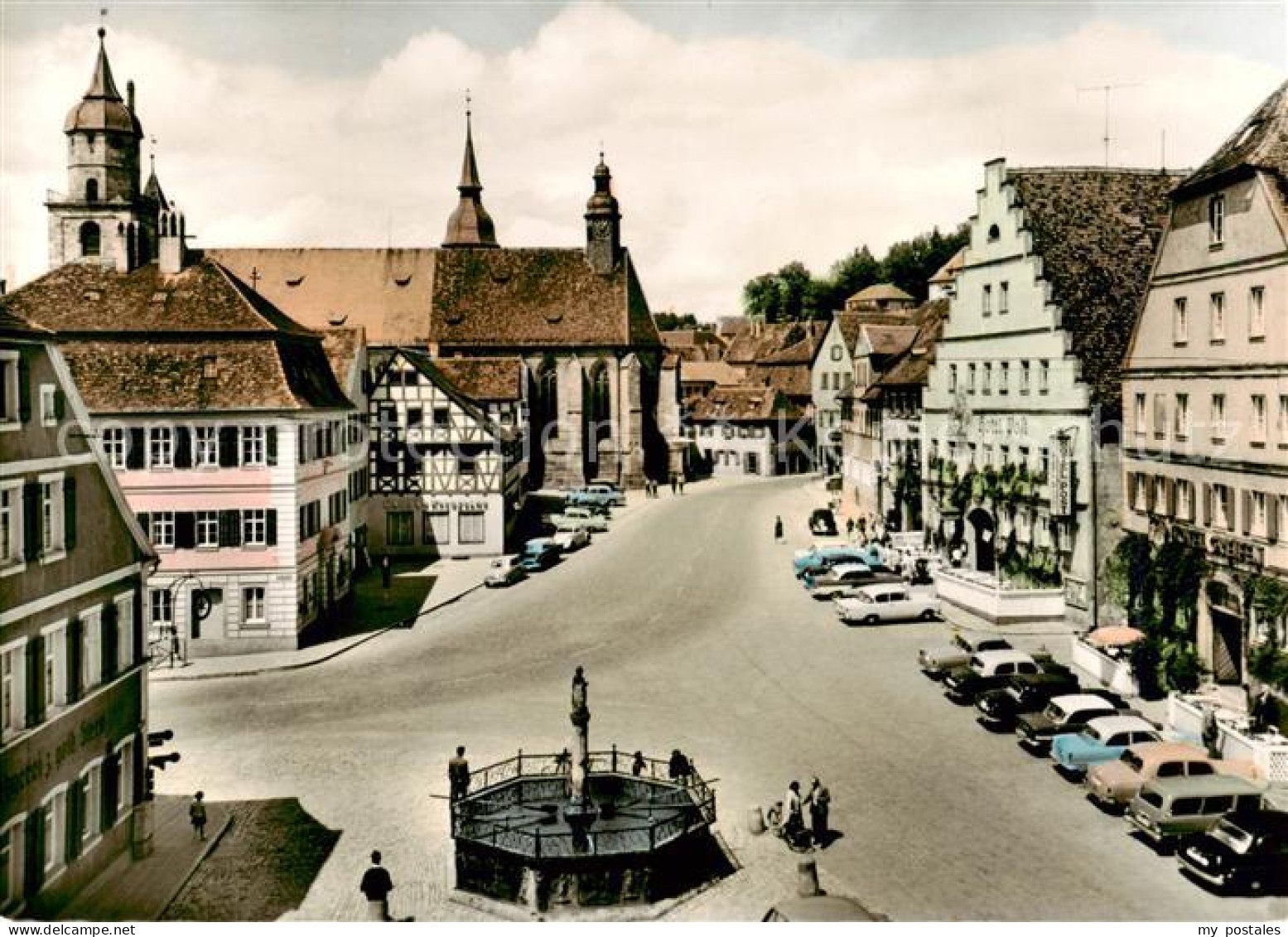 Feuchtwangen Marktplatz Brunnen