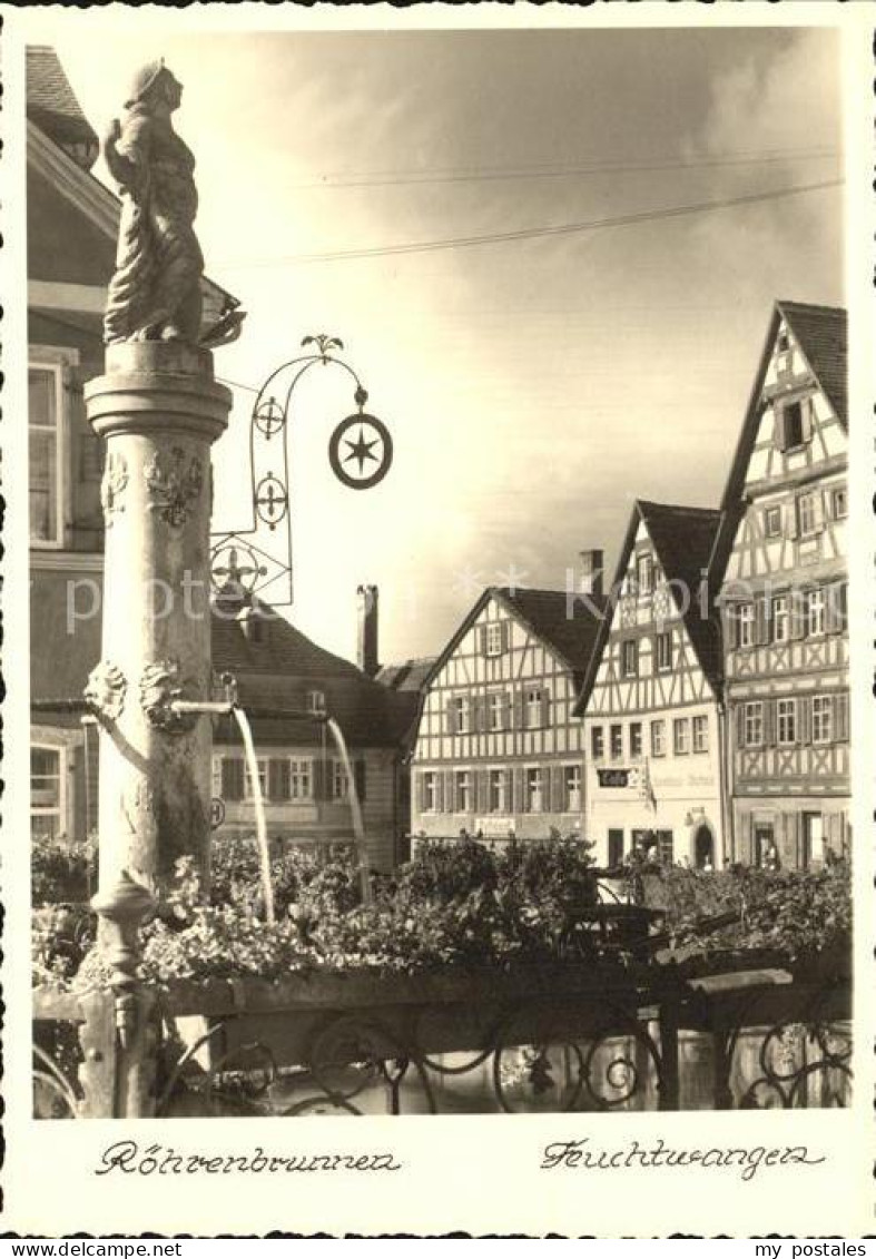 Feuchtwangen Roehrenbrunnen Fachwerkhaeuser