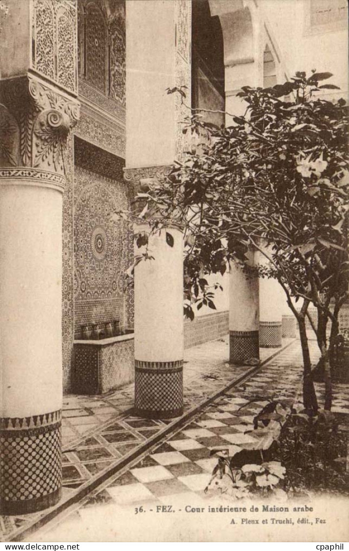Fez Fes - Marco - Cour Interieure de Maison Arabe - CPA