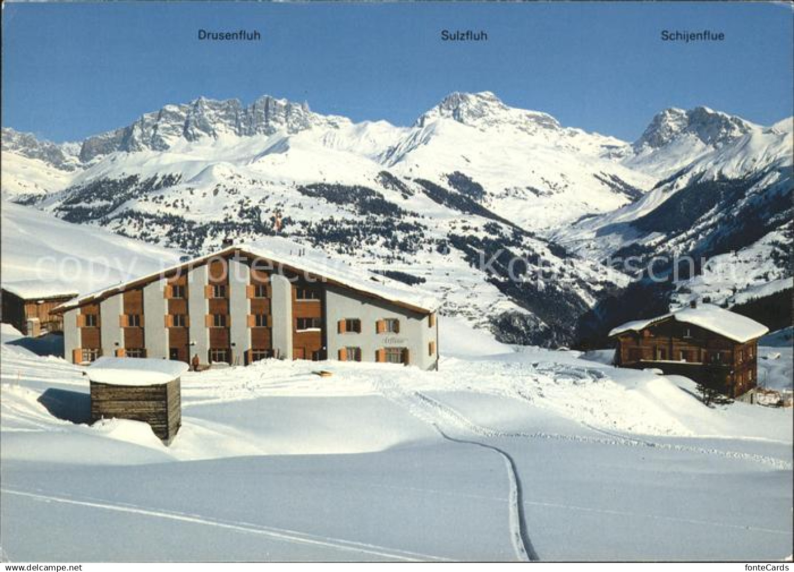 Fideris Skihaus Arflina Drusenfluh Sulzfluh Schijenflue