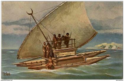 Chr. Rave - Kriegskanoe von der Insel Viti