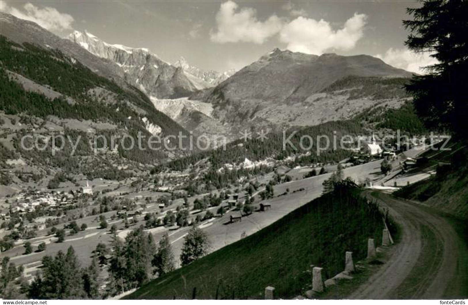Fiesch und Ernen mit Wannenhorn und Finsteraarhorn