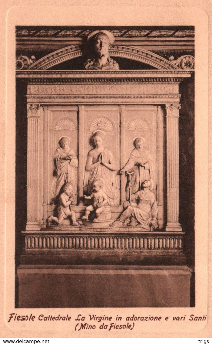 Fiesole (Cattedrale) - La Virgine in adorazione e vari Santi (Mino da Fiesole)