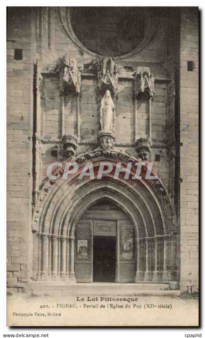 Figeac - Portail de l'Eglise - CPA