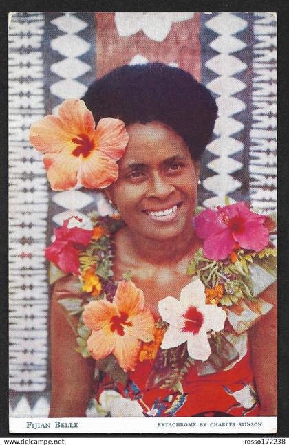 Fiji Fijian Belle postcard not used