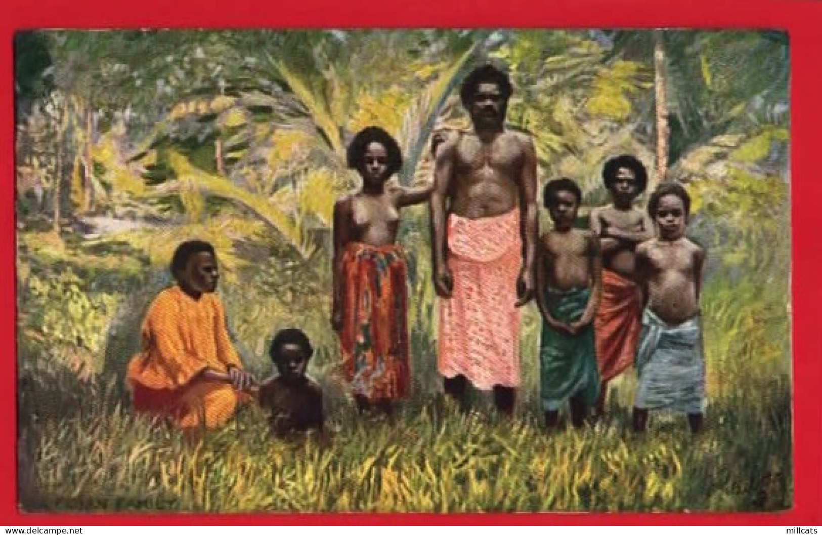 FIJI   A FIJIAN FAMILY  RAPHAEL TUCK WWW  SERIES   ETHNIC