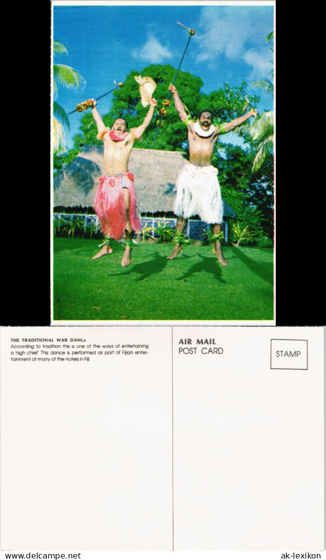 Fiji (Fidschi-Inseln) NATIVES TRADITIONAL WAR DANCE Einheimischer   1980