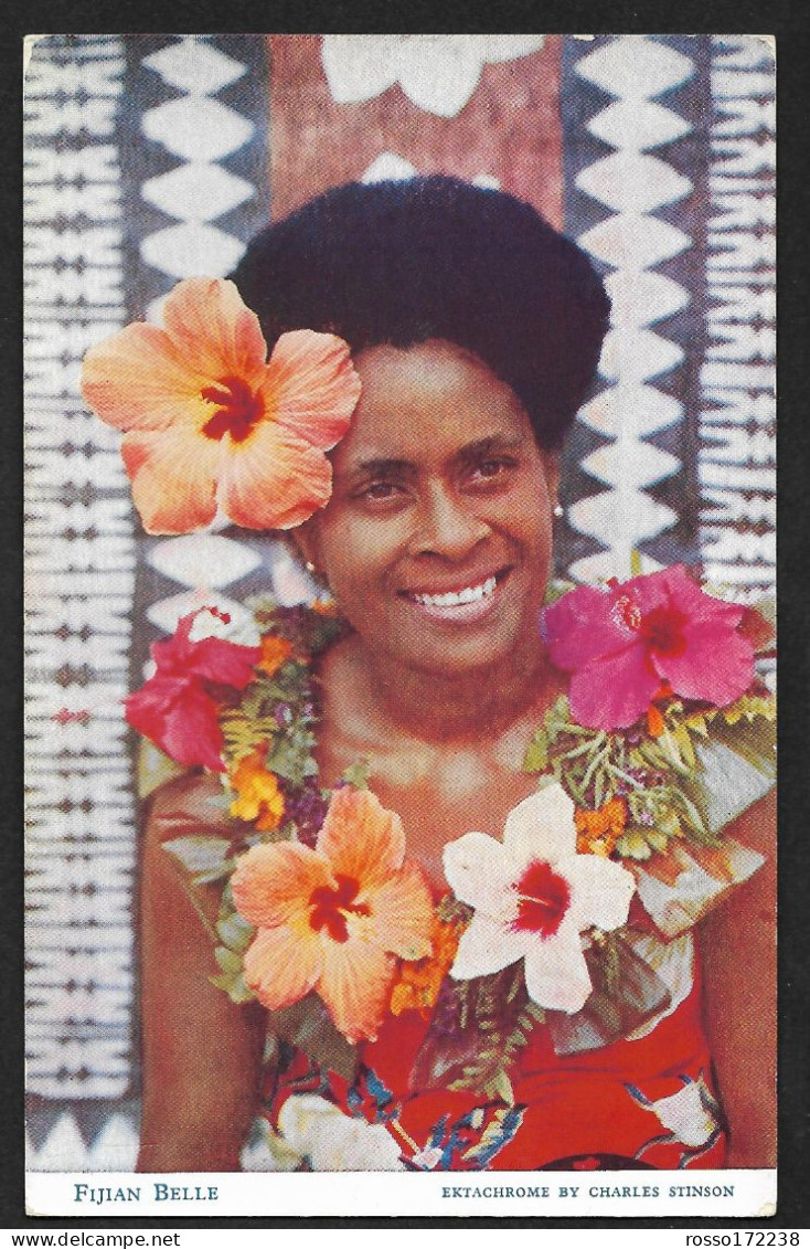 Fiji Fijian Belle postcard not used
