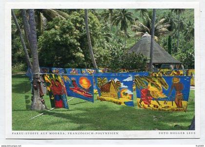 AK 211477 FRENCH POLYNESIA - Pareu Stoffe auf Moorea