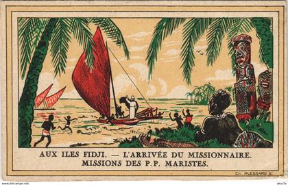 PC OCEANIA, AUX ILES FIDJI, Vintage Postcard (b44299)