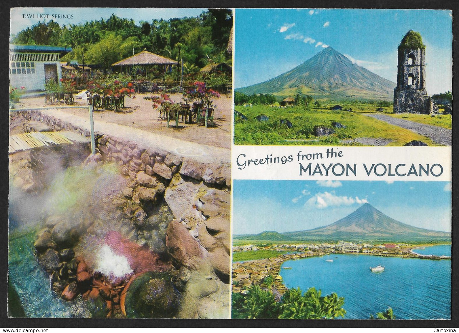 Filipinas Mayon Volcano postcard used 1980