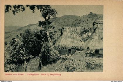 CPA Philippinen, Missien van Scheut, Dorp op berghelling