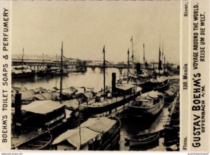 Photo Manila Philippinen, Gustav Boehm's Reise um die Welt, Reklame Boehm's Toilet Soaps