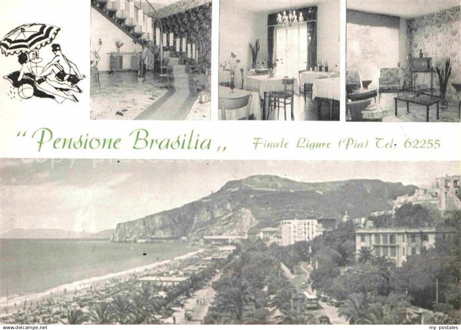 Finale Ligure Pensione Brasilia Strand Kueste
