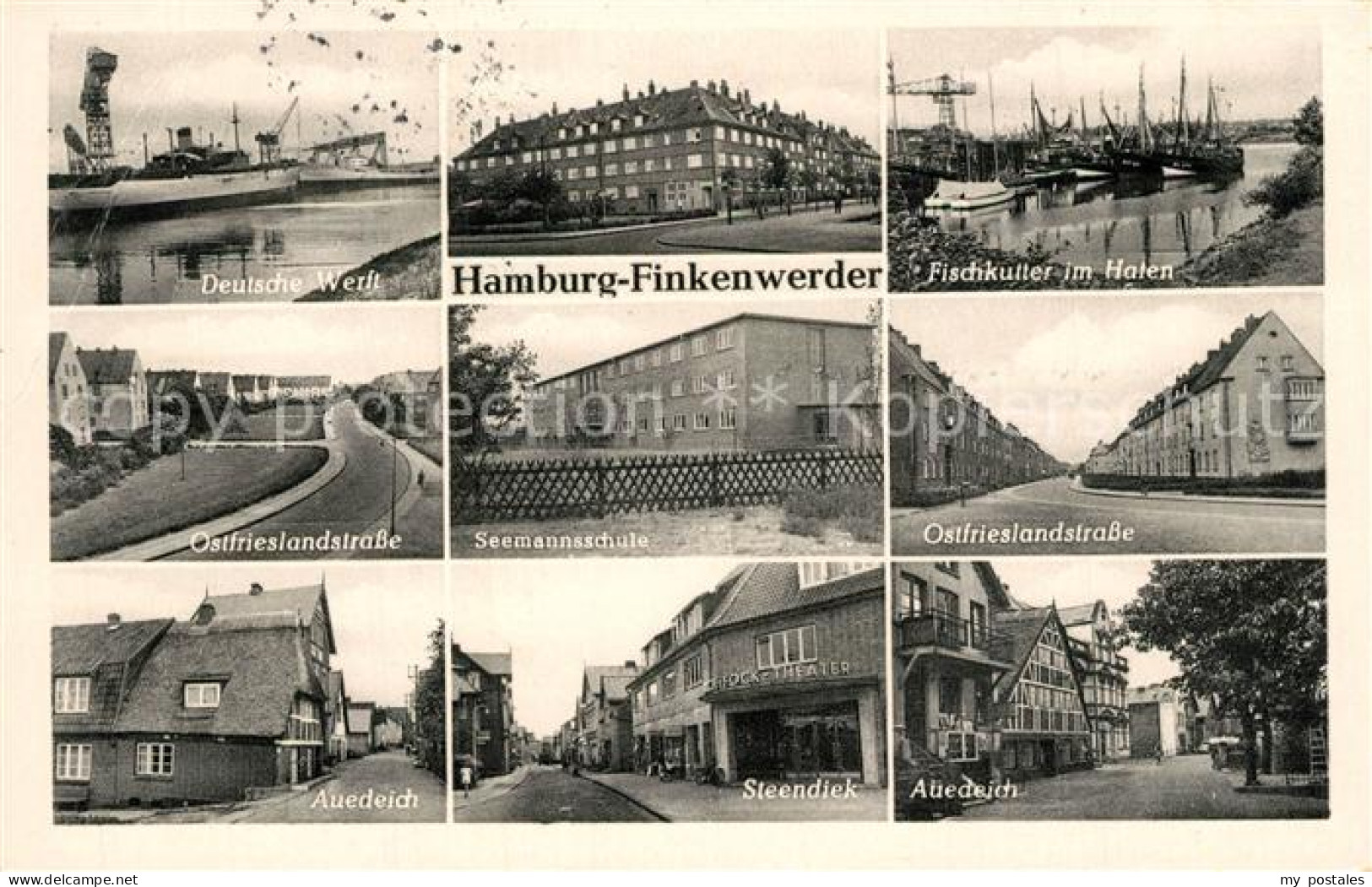 Finkenwerder Deutsche Werft Fischkutter Hafen Seemannschule Auedeich