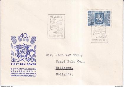 Finland 1957 40th Anniversary of independence FDC