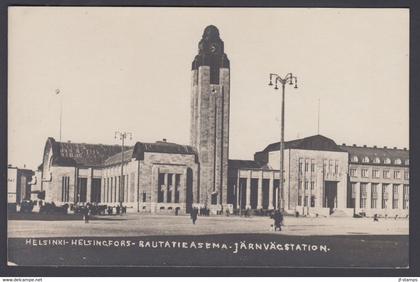 1920. FINLAND. HELSINKI JÄRNVÄGSTATION. Original photo. - JF368420