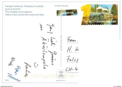 aekaeslompolo Finnland Winterpanorama Skilanglauf