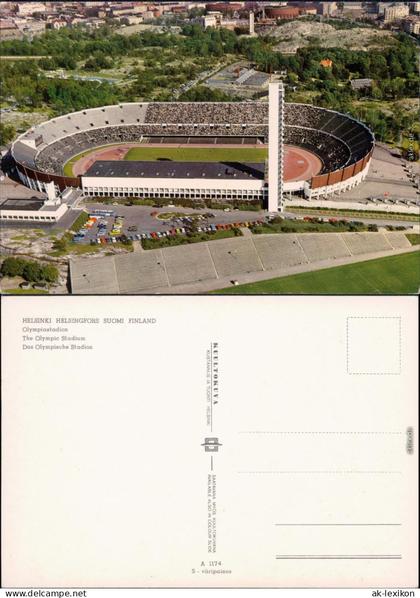 Ansichtskarte Helsinki Helsingfors Olympiastadion - Luftbild 1972