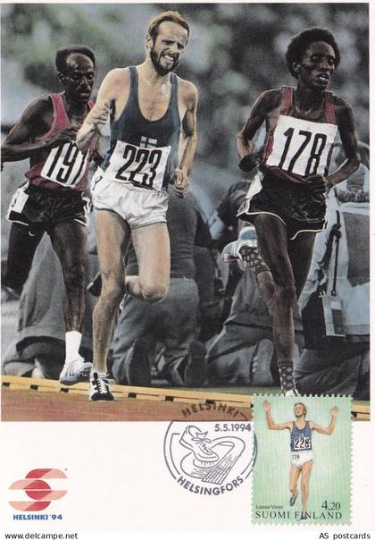 SA22n Finland 1994 Stamp exhibition FINLANDIA 95 - Running Maxi Card