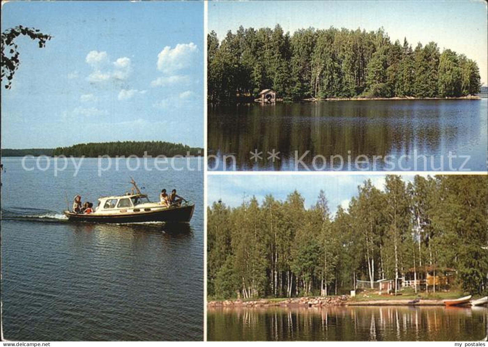Finnland Suomi Marjotaipale See Sommerhaus Boot